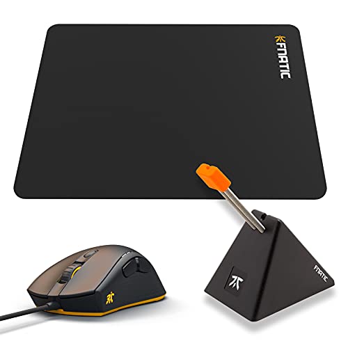 Fnatic Aiming Precision Bundle: Clutch 2 Gaming Mouse, Mouse Bungee, Focus 2 Smooth Mousepad