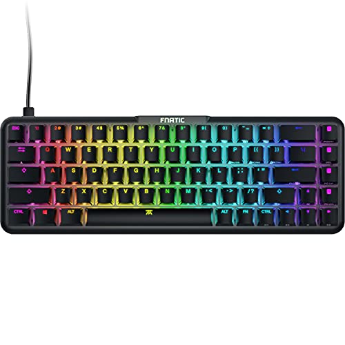 FNATIC STREAK65 - Compact RGB Gaming Mechanical Keyboard - Fnatic Speed Switches - 65% Layout (60 65 Percent)- Low Profile - Esports Keyboard (US Layout, QWERTY)