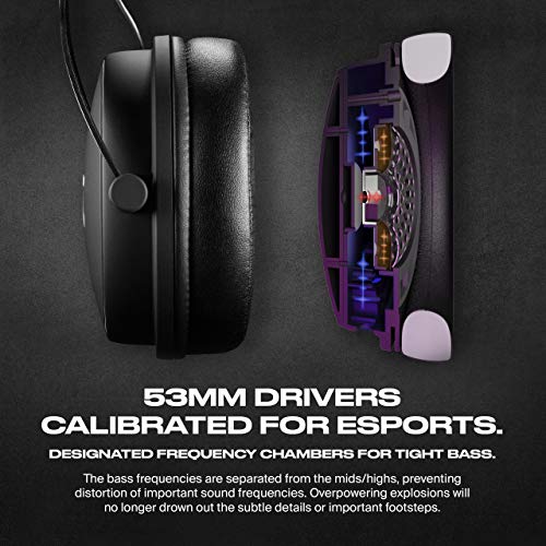 Fnatic React Gaming Headset for Esports with 53mm Drivers, Metal Frame, Precise Stereo Sound, Broadcaster Detachable Microphone, 3.5mm Jack [PC, PS4, PS5, Xbox ONE, Xbox Series X] [Playstation_4]